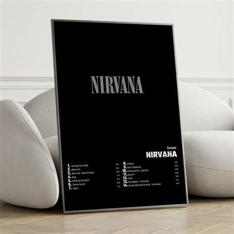 Nirvana Nirvana Album Cover Poster Wall Art, Nirvana, Nirvana - Etsy