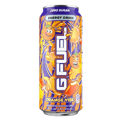 Orange Vibe Remastered G Fuel Cans 16 Oz Carbonated Energy Drink