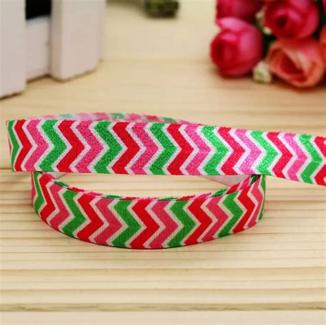 58 Free Shipping Fold Elastic Watermelon Chevron Printed Headband Headwear Hairband Diy