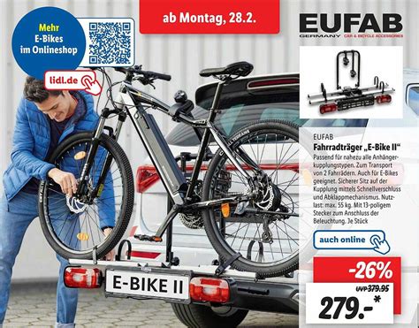 Eufab Fahrradträger e bike II Angebot bei Lidl 1Prospekte de