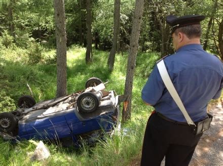 Locana Auto Si Ribalta Nella Scarpata Il Cane Salva Il Padrone