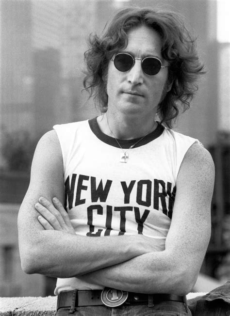 Charitybuzz: John Lennon NYC T-shirt, NYC 1974 B&W Archival Pigment ...