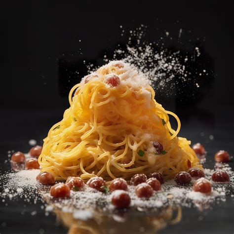 Molecular Gastronomy Inspired Reconstructed Spaghetti Carbonara Modern