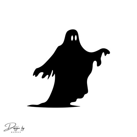 Black Ghost Silhouette Black Ghost Svg Halloween Svg - Etsy