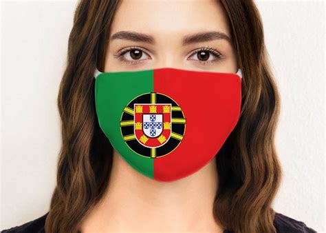 Portuguese Flag Face Mask Portugal Face Mask Reusable Etsy