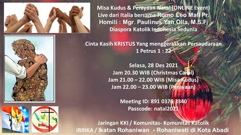 Misa Natal Perayaan Jaringan KKI Diaspora Katolik Sedunia 28