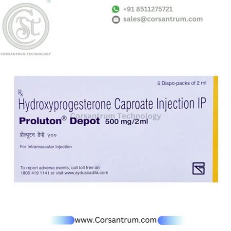 Proluton Mg Injection Depot Ml Hydroxyprogesterone Caproate