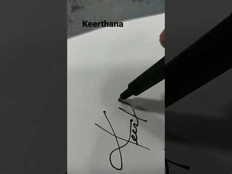 keerthana name signature ideas #shorts #calligraphy #art #paint #artist ...