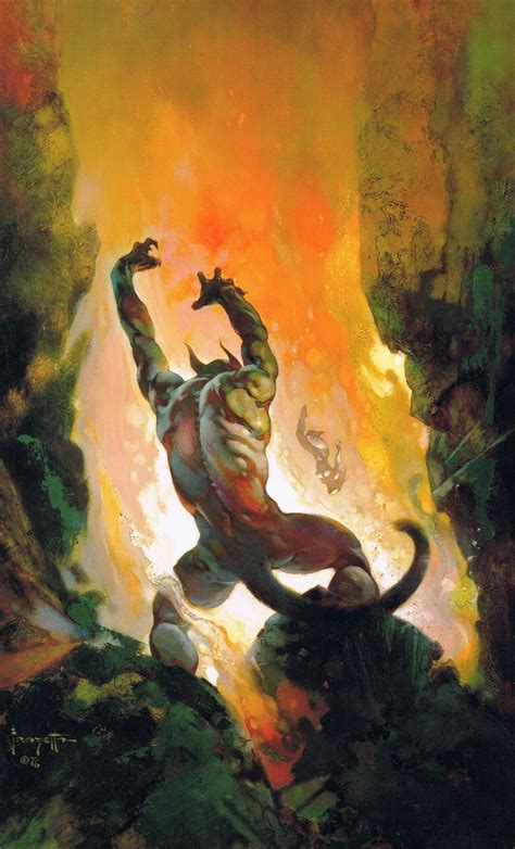 Capns Comics Fire Demon By Frank Frazetta