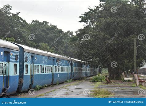 The only Train To Go To Dudhsagar Waterfall Waiting in Rail Station Editorial Image - Image of ...