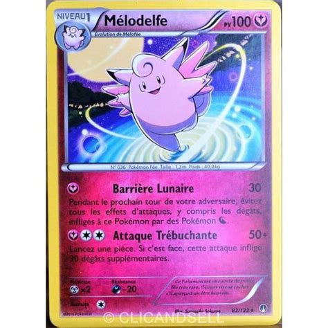 Carte Pokémon 82 122 Mélodelfe 100 PV XY Rupture Turbo NEUF FR 687