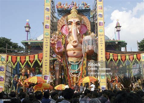 Ganesha Idol At Khairatabad Stock Photo Download Image Now Ganesha