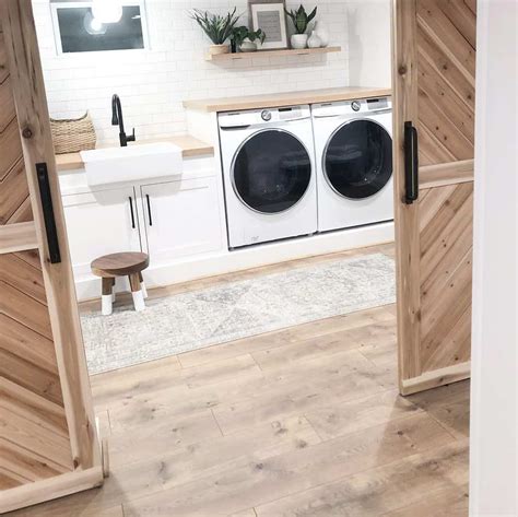 Laundry Room With Butcher Block Countertop Soul Lane