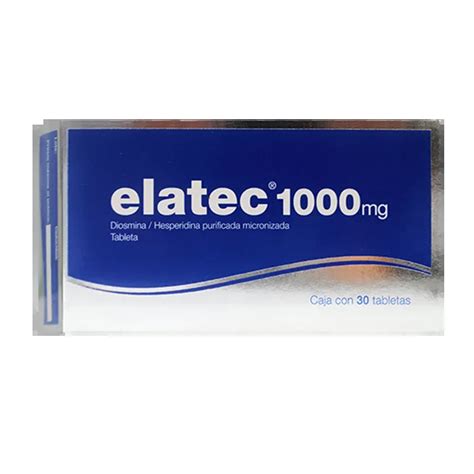 ELATEC DIOSMINA HESPERIDINA 1000 MG CAJA CON 30 TABLETAS LAB BECKMAN