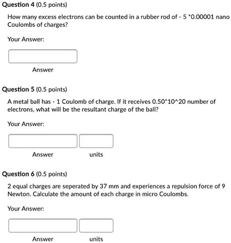 SOLVED Question 4 0 5 Points How Many Excess Electrons Can Be