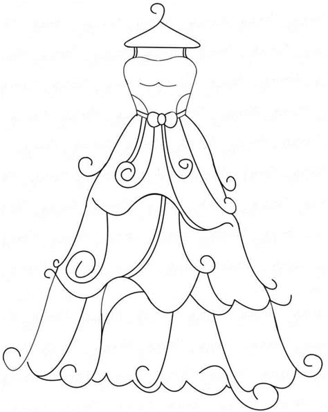 Coloriage La Plus Belle Robe T L Charger Et Imprimer Gratuit Sur