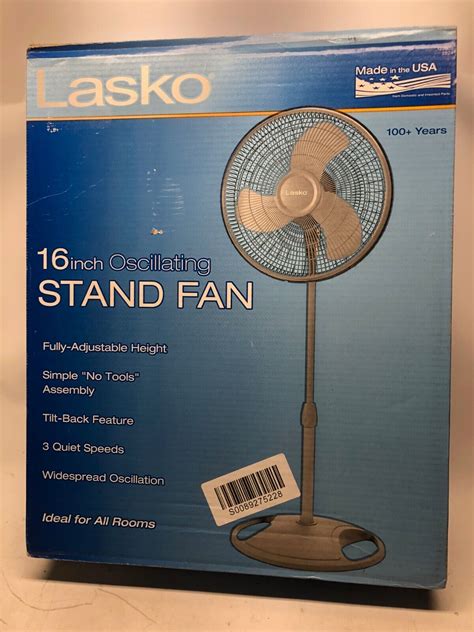 New 16 Oscillating 3 Speed Pedestal Fan S16200 White 46013460684 Ebay