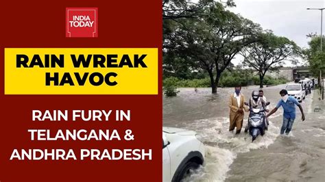 Heavy Rain Wreak Havoc In Telangana And Andhra Pradesh Youtube