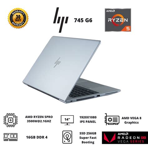 Jual HP EliteBook 745 G5 G6 AMD Ryzen 5 Pro 16GB RAM Full HD IPS