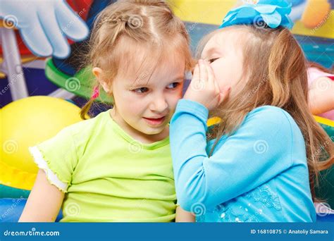 Gossiping Stock Image Image Of Beautiful Intimate Preschool 16810875