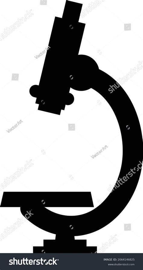 Microscope Silhouette Vector Art Illustration Stock Vector Royalty