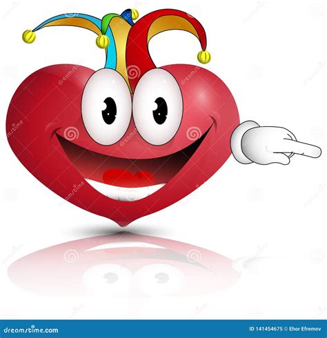 The Laughing Heart.Heart Joker on April Fool`s Day. Stock Vector ...