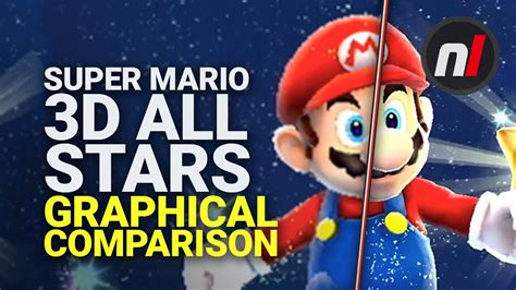 Super Mario 3d All Stars Graphics Vs Original Hardware 64 Sunshine Galaxy Youtube