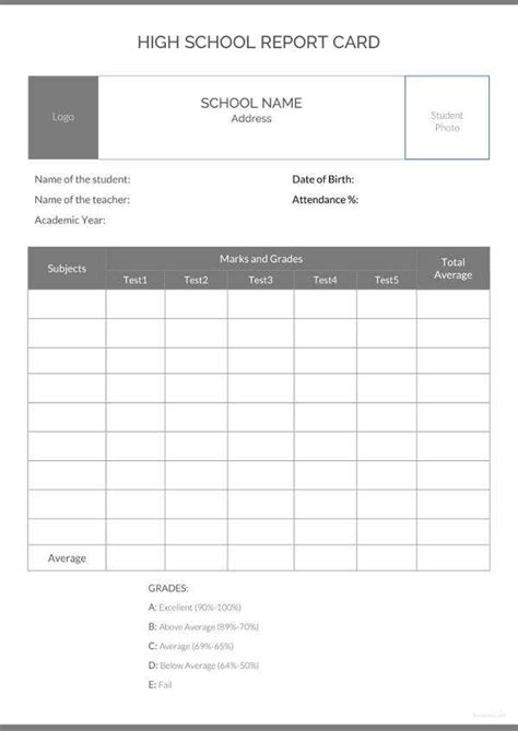 17+ Report Card Templates – Free Sample, Example, Format intended for ...