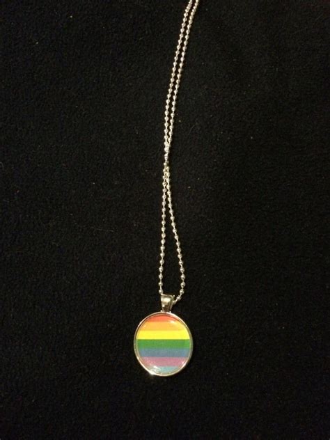 Rainbow Gay Pride Necklace By Plumsoda On Etsy