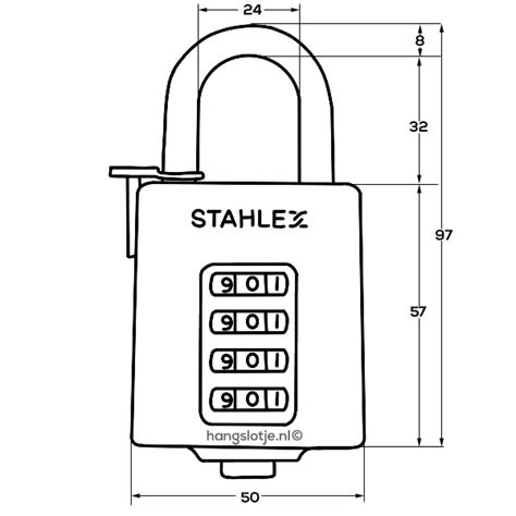 Stahlex Cijferhangslot 50mm Zwart Easy Release Kopen Hangslotje Nl