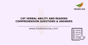 CAT Verbal Ability And Reading Comprehension Questions Answers