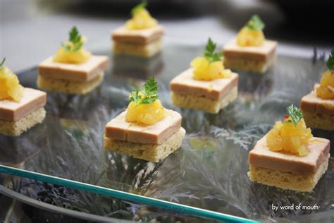 Cold Canape Pressed Foie Gras Terrine With Pineapple Vanilla And