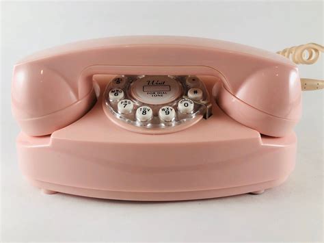 Pink Princess Phone With Cord Vintage 1960s Style Push Etsy Rotary