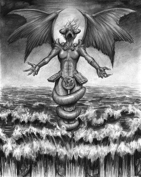 Tiamat- Mesopotamian myth: a female monster. She is believed to have
