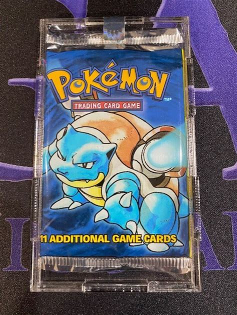 Pokemon Base Set Unlimited Edition Blastoise Art Booster Pack Serial