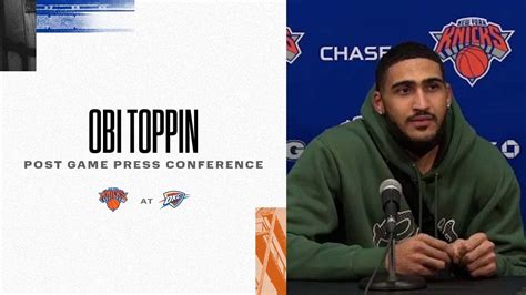 Obi Toppin Knicks Postgame 12 31 YouTube