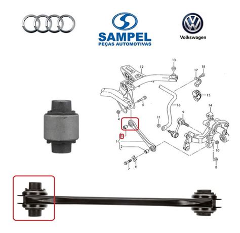 Bucha Braço Reto Inferior Traseiro Audi vw A1 a3 q3 s3 tt