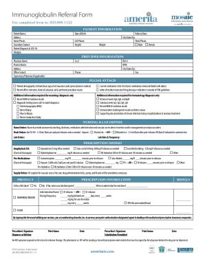 Fillable Online IMMUNE GLOBULIN REFERRAL FORM DeliverIt Pharmacy Fax