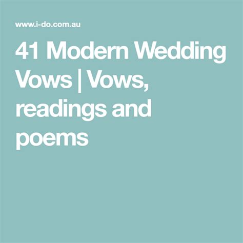 41 Modern Wedding Vows Vows Readings And Poems Modern Wedding Vows