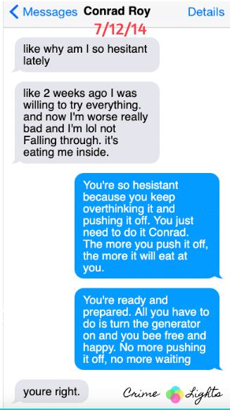 Michelle Carter Texts - Read All Text Messages to Conrad Roy - CrimeLights