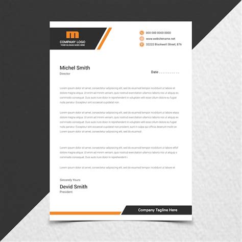 Premium PSD | Close up on creative modern letterhead design