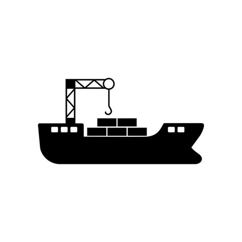 Cargo Ship Icon Vector Art At Vecteezy