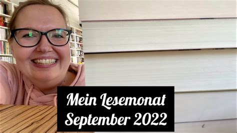 Mein Lesemonat September Youtube