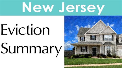 New Jersey Eviction Laws For Landlords And Tenants Youtube