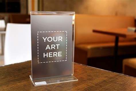 Thickness Acrylic Table Standee Mockup Free Download Behance