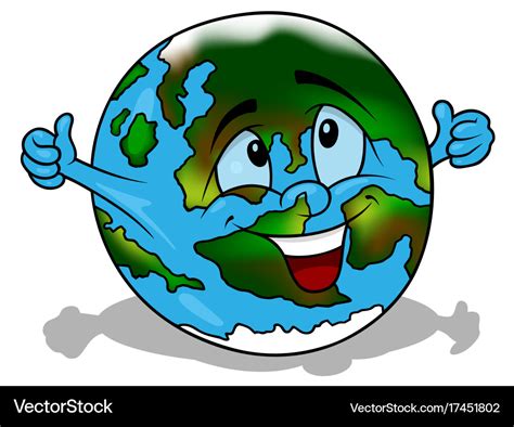 Cartoon earth Royalty Free Vector Image - VectorStock