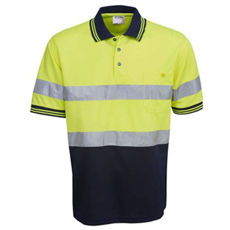 Reflective Strip Knitted Polyester High Visibility Safety Polo T Shirt