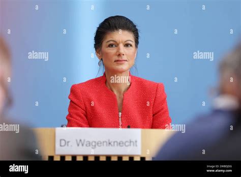 Berlin Deutschland Sahra Wagenknecht Bei Verk Ndung Der