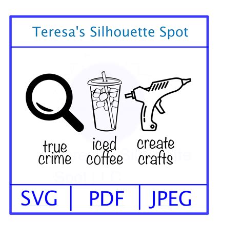 True Crime Coffee Crafts Svg Cut File ~digital Download Teresas Spot