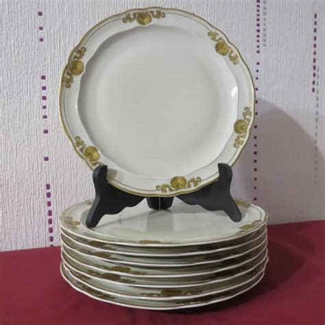 Assiettes Plates En Porcelaine De Limoges Bernardaud Mod Le Ventadour